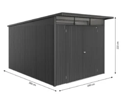 Biohort Metallgerätehaus AvantGarde ECO A8, ca. B260/H222/T380 cm