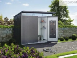 Biohort Metallgerätehaus AvantGarde ECO A4, ca. B180/H222/T380 cm