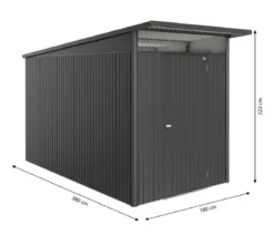 Biohort Metallgerätehaus AvantGarde ECO A4, ca. B180/H222/T380 cm