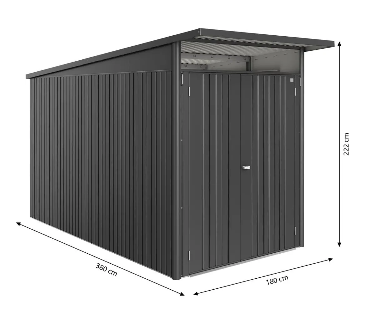 Biohort Metallgerätehaus AvantGarde ECO A4, ca. B180/H222/T380 cm