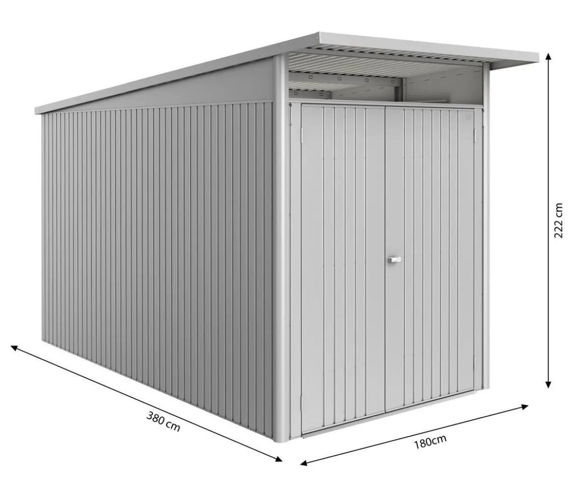 Biohort Metallgerätehaus AvantGarde ECO A4, ca. B180/H222/T380 cm