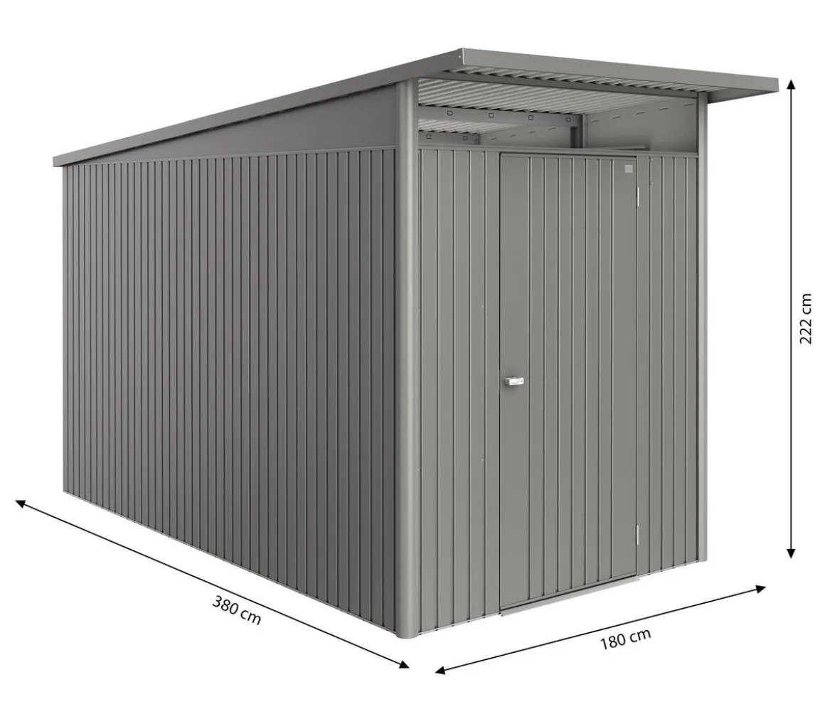Biohort Metallgerätehaus AvantGarde ECO A4, ca. B180/H222/T380 cm