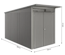 Biohort Metallgerätehaus AvantGarde ECO A4, ca. B180/H222/T380 cm