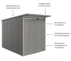 Biohort Metallgerätehaus AvantGarde ECO A3, ca. B180/H217/T300 cm