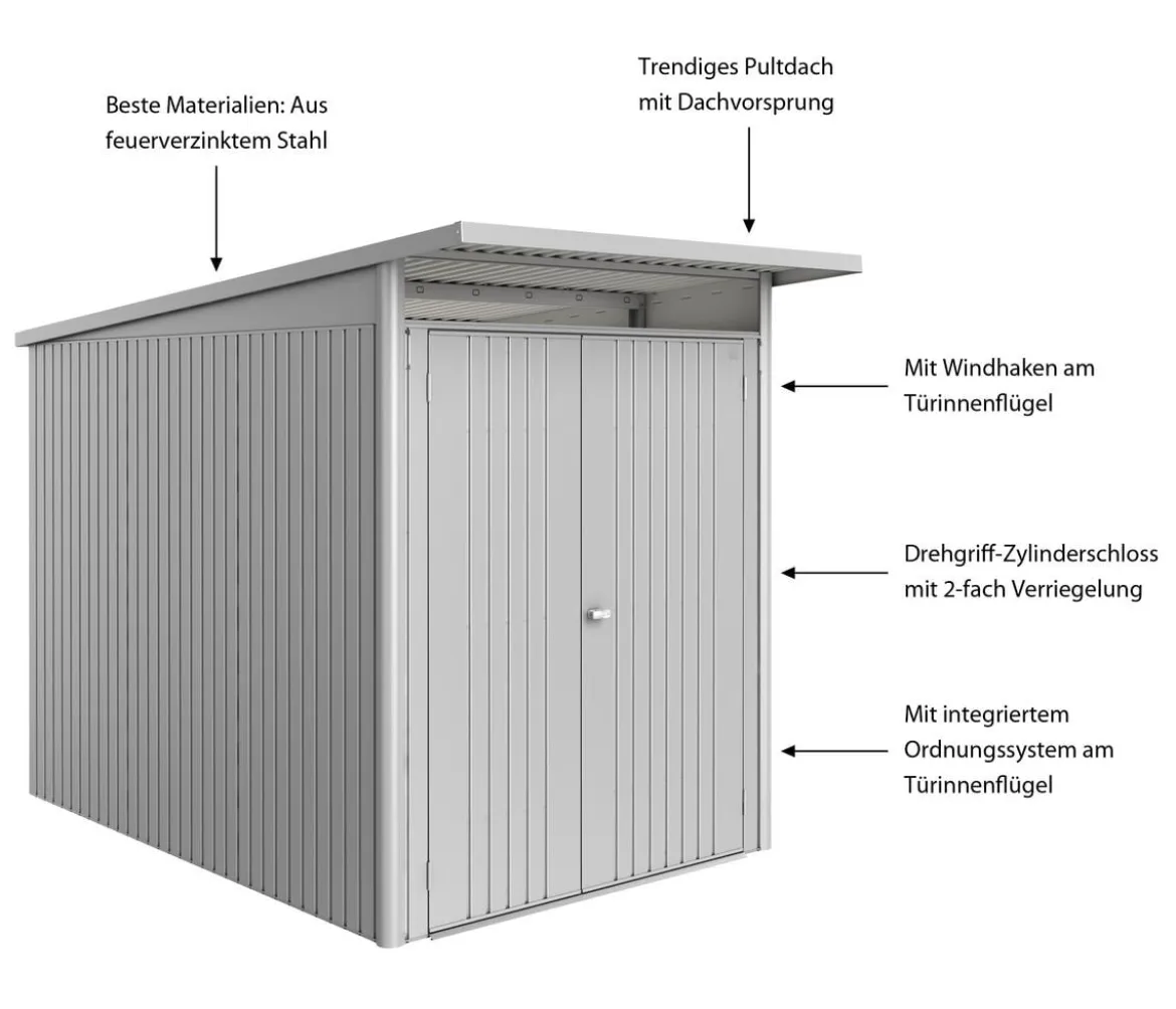 Biohort Metallgerätehaus AvantGarde ECO A3, ca. B180/H217/T300 cm