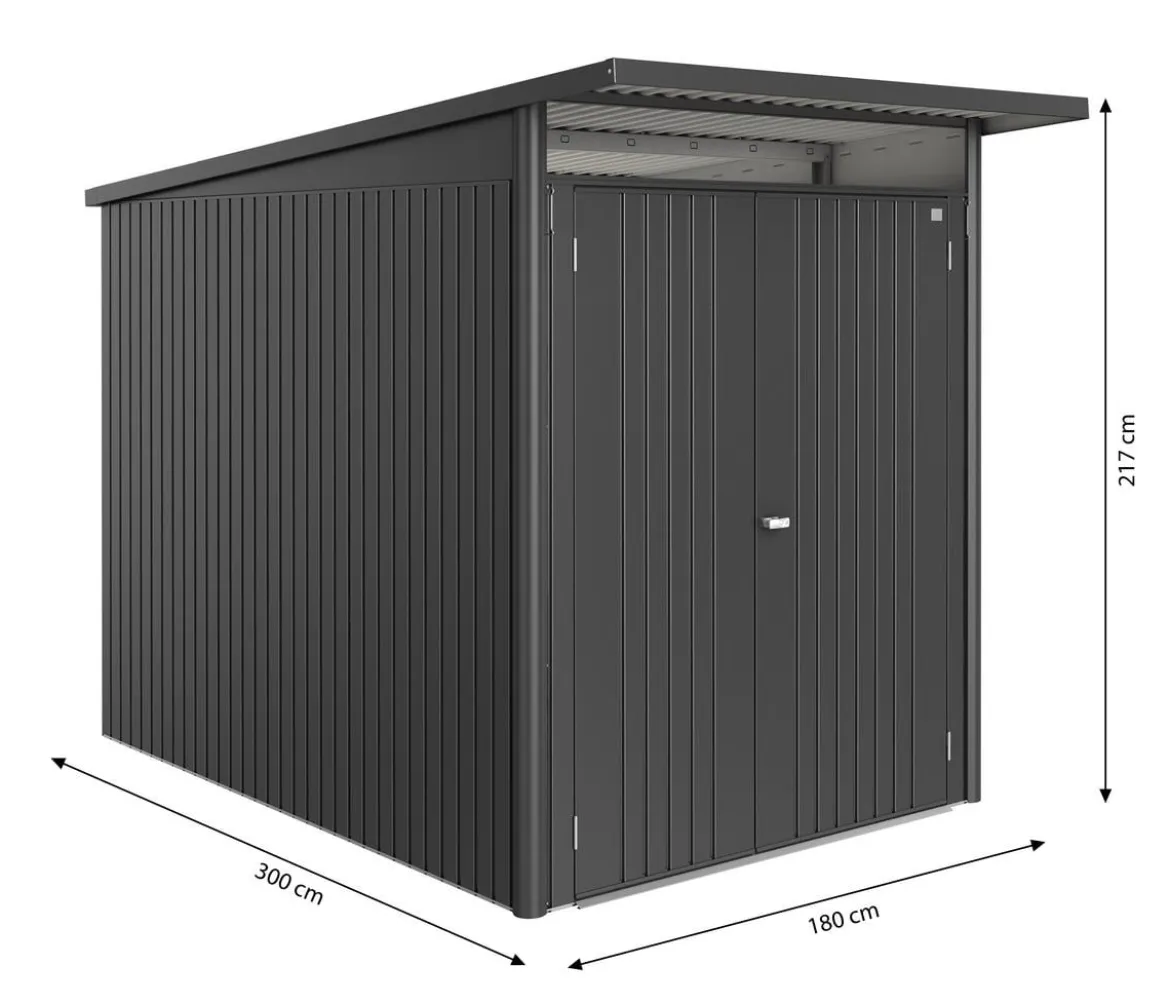 Biohort Metallgerätehaus AvantGarde ECO A3, ca. B180/H217/T300 cm
