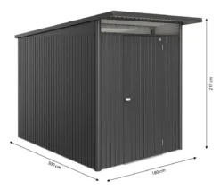 Biohort Metallgerätehaus AvantGarde ECO A3, ca. B180/H217/T300 cm