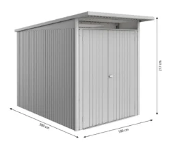 Biohort Metallgerätehaus AvantGarde ECO A3, ca. B180/H217/T300 cm