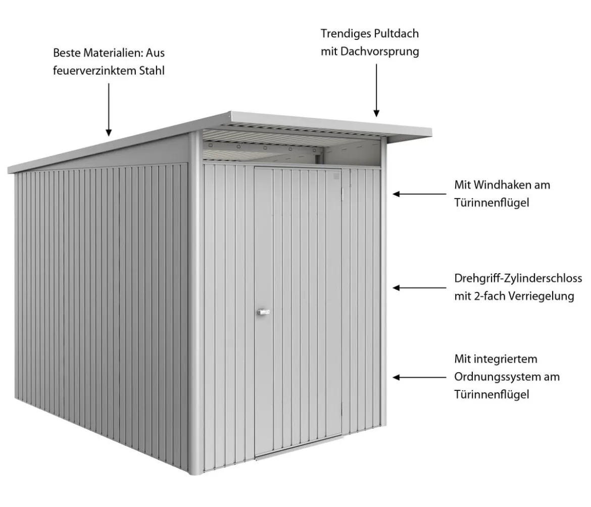 Biohort Metallgerätehaus AvantGarde ECO A3, ca. B180/H217/T300 cm