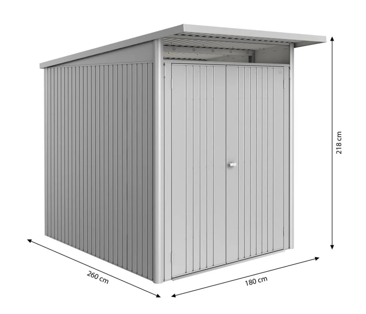 Biohort Metallgerätehaus AvantGarde ECO A2, ca. B180/H218/T260 cm