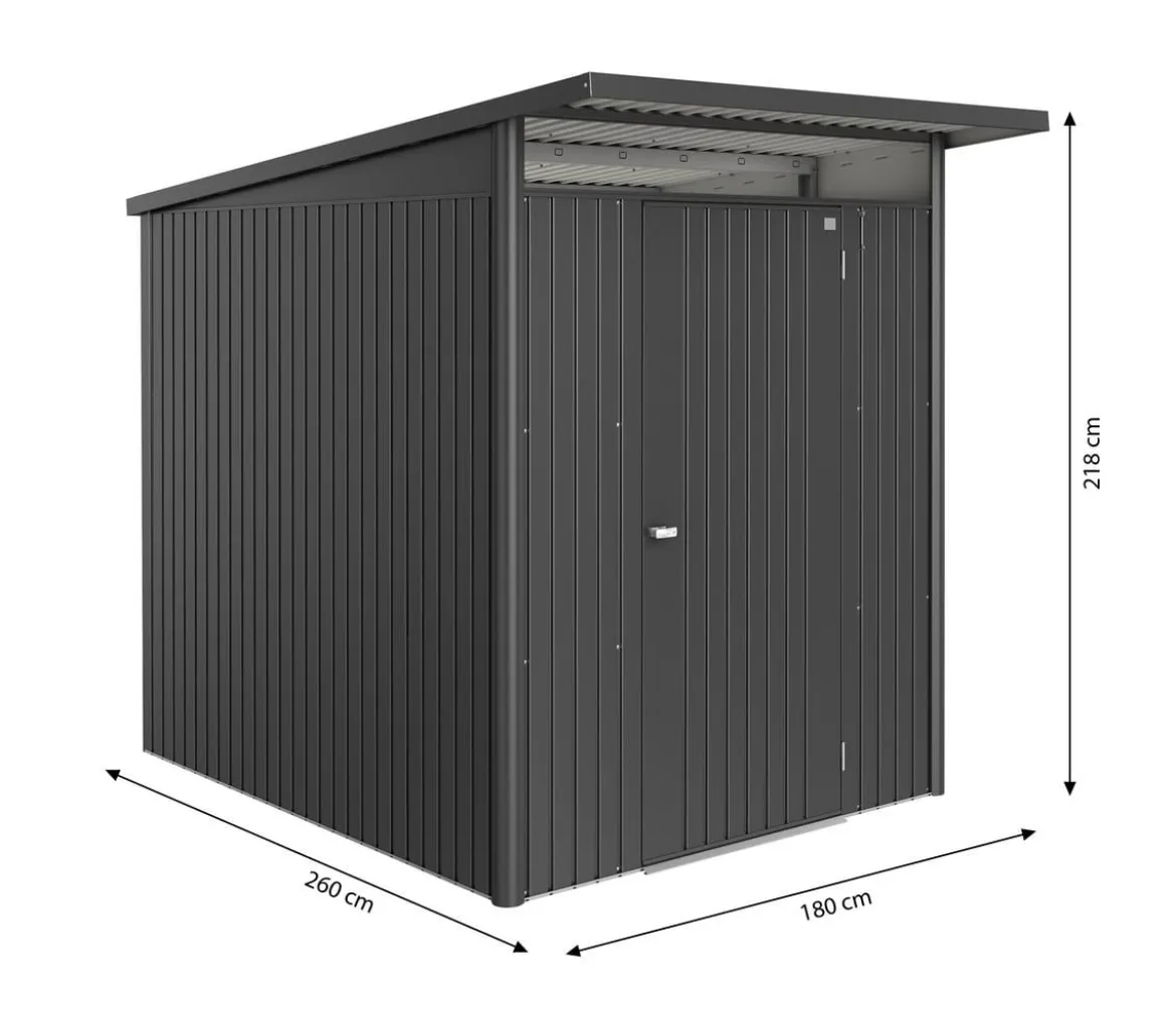 Biohort Metallgerätehaus AvantGarde ECO A2, ca. B180/H218/T260 cm
