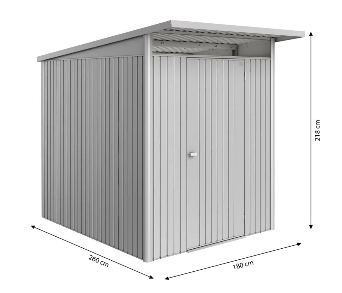 Biohort Metallgerätehaus AvantGarde ECO A2, ca. B180/H218/T260 cm