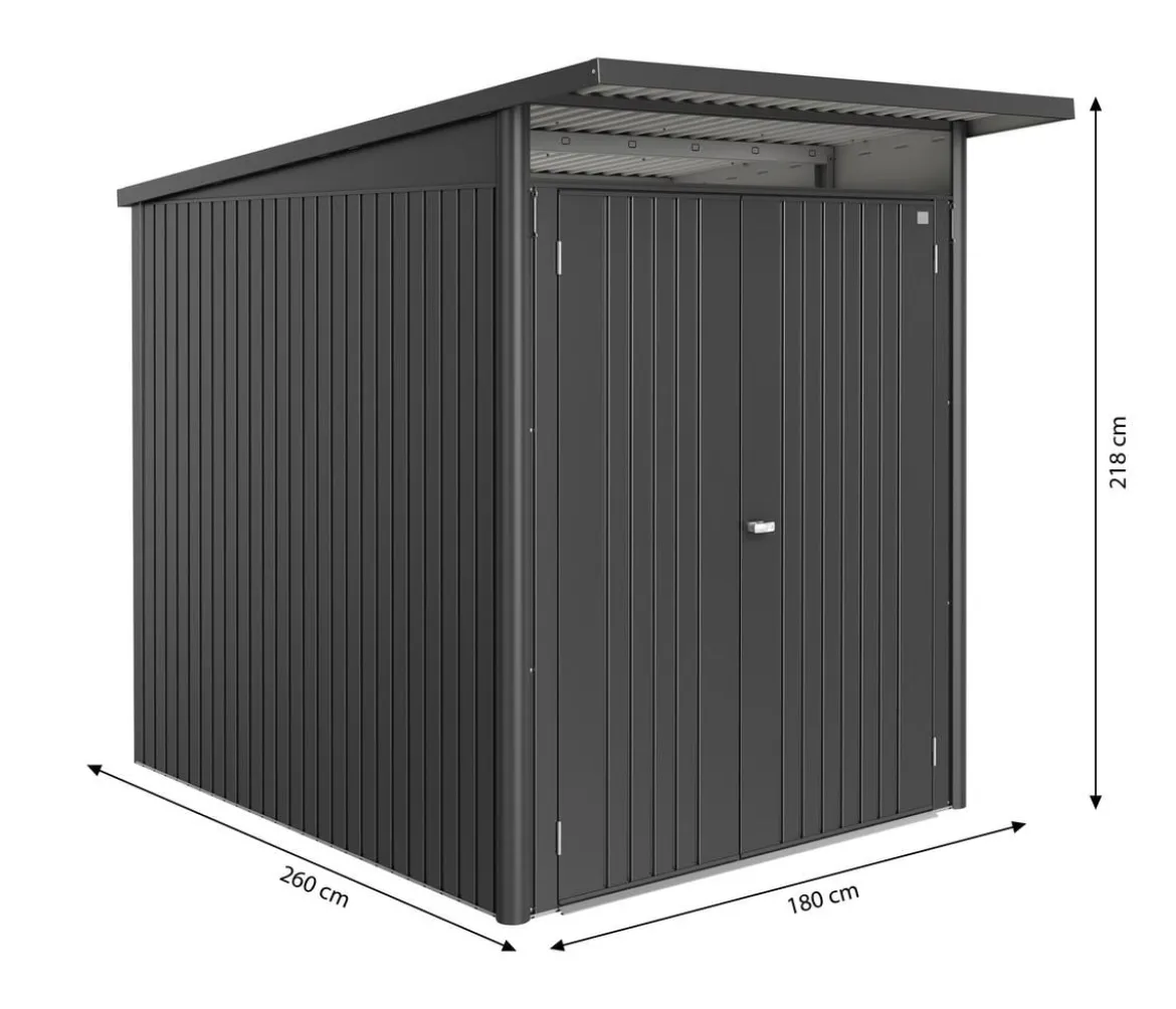 Biohort Metallgerätehaus AvantGarde ECO A2, ca. B180/H218/T260 cm