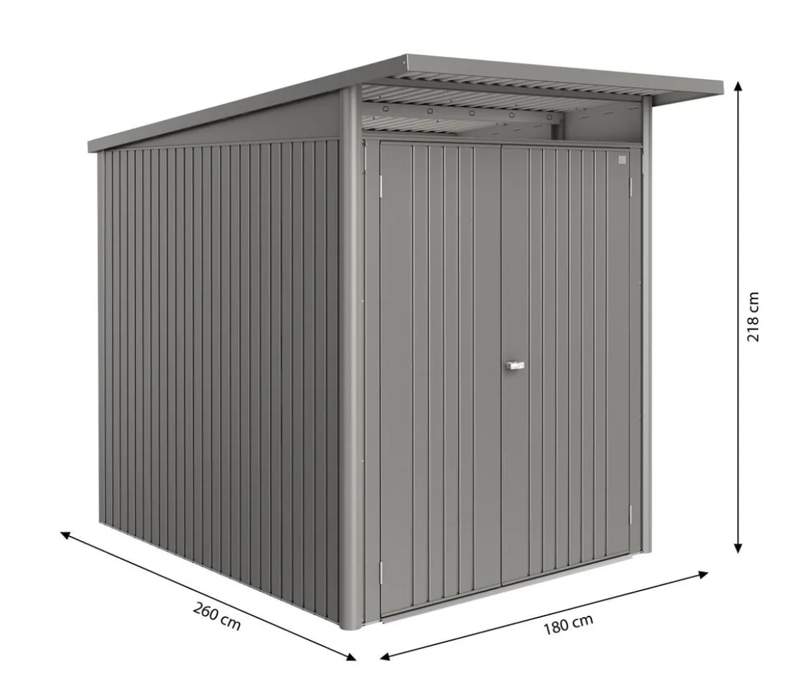 Biohort Metallgerätehaus AvantGarde ECO A2, ca. B180/H218/T260 cm