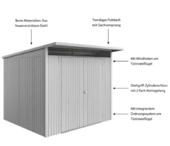Biohort Metallgerätehaus AvantGarde ECO A6, ca. B260/H218/T260 cm