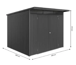 Biohort Metallgerätehaus AvantGarde ECO A6, ca. B260/H218/T260 cm