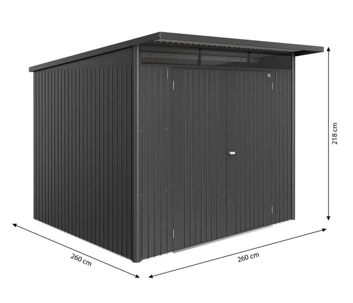 Biohort Metallgerätehaus AvantGarde ECO A6, ca. B260/H218/T260 cm