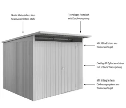Biohort Metallgerätehaus AvantGarde ECO A6, ca. B260/H218/T260 cm