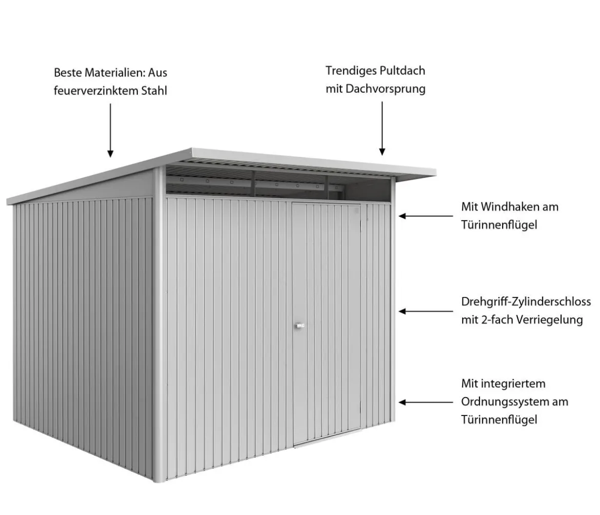 Biohort Metallgerätehaus AvantGarde ECO A6, ca. B260/H218/T260 cm