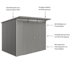 Biohort Metallgerätehaus AvantGarde ECO A5, ca. B260/H218/T220 cm