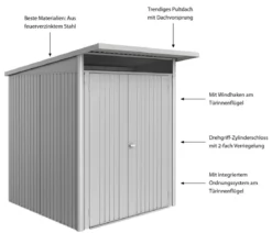 Biohort Metallgerätehaus AvantGarde ECO A1, ca. B180/H218/T220 cm