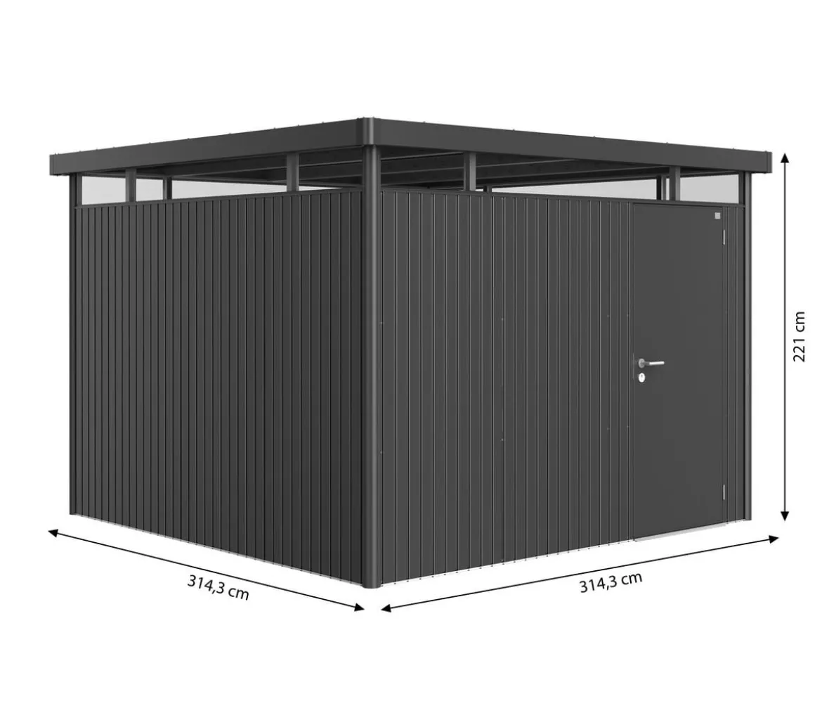 Biohort Metallgerätehaus HighLine H6, ca. B314,3/H221/T314,3 cm