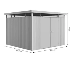 Biohort Metallgerätehaus HighLine H6, ca. B314,3/H221/T314,3 cm