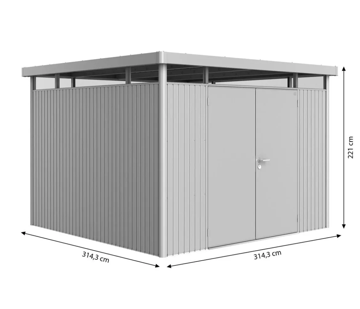 Biohort Metallgerätehaus HighLine H6, ca. B314,3/H221/T314,3 cm