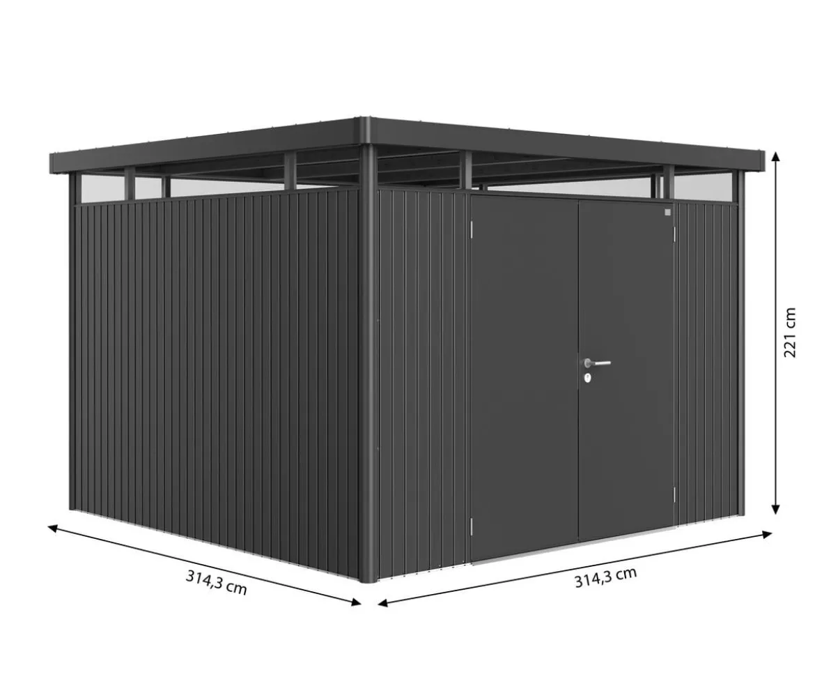 Biohort Metallgerätehaus HighLine H6, ca. B314,3/H221/T314,3 cm