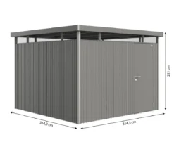 Biohort Metallgerätehaus HighLine H6, ca. B314,3/H221/T314,3 cm