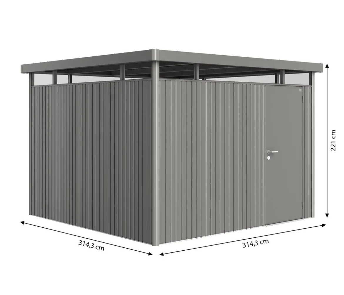Biohort Metallgerätehaus HighLine H6, ca. B314,3/H221/T314,3 cm