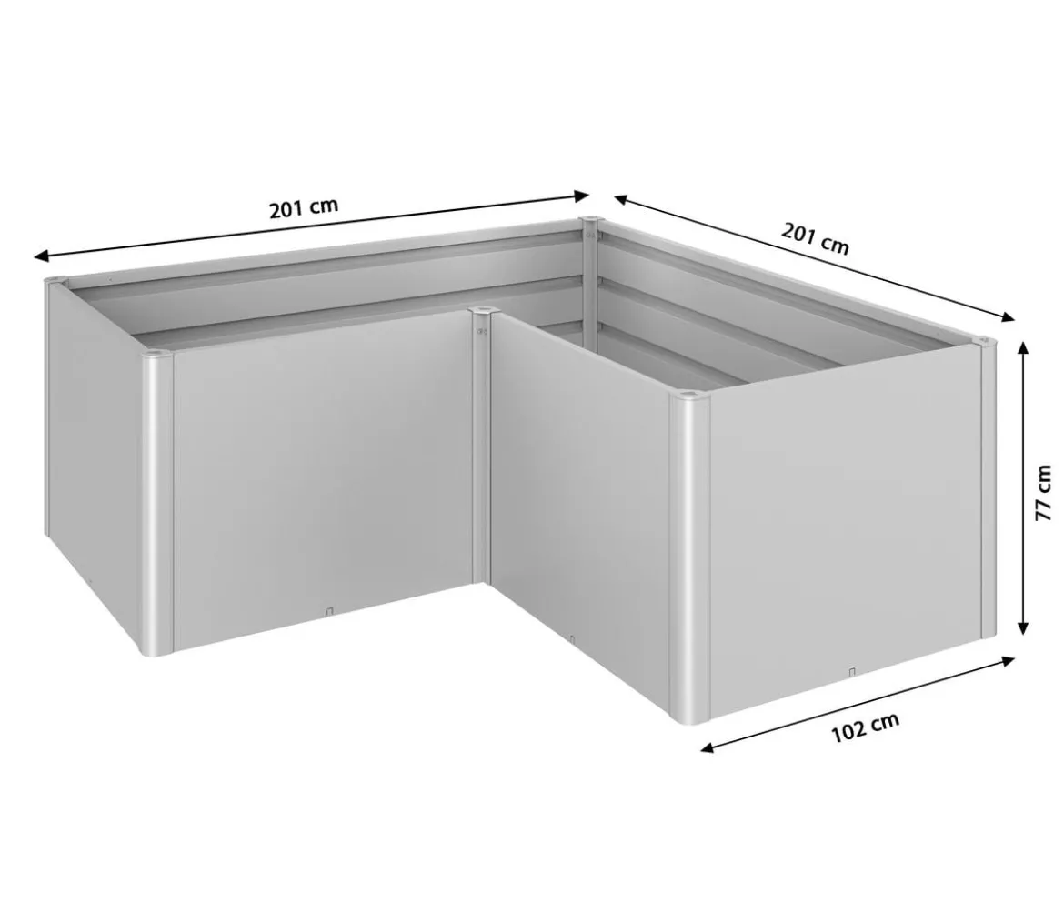 Biohort Metall-HochBeet L, ca. B201,6/H77/T201,6 cm
