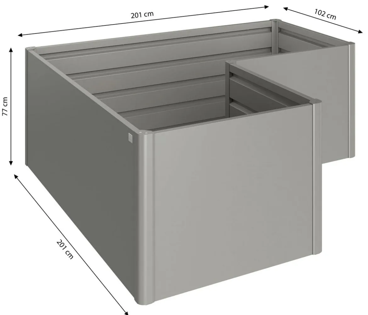 Biohort Metall-HochBeet L, ca. B201,6/H77/T201,6 cm