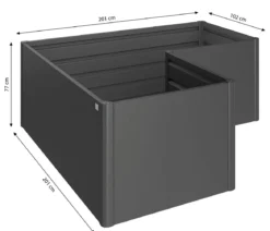 Biohort Metall-HochBeet L, ca. B201,6/H77/T201,6 cm