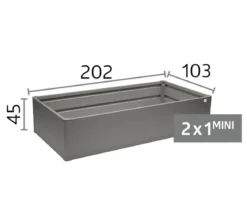 Biohort Metall-Hochbeet Mini 2x1, ca. B201,6/H45/T103,1 cm