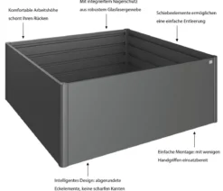 Biohort Metall-HochBeet 2x2, ca. B201,6/H77/T201,6 cm