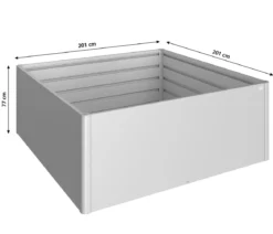 Biohort Metall-HochBeet 2x2, ca. B201,6/H77/T201,6 cm