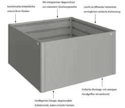Biohort Metall Hochbeet 1,5x1,5, ca. B152/H77/T152 cm