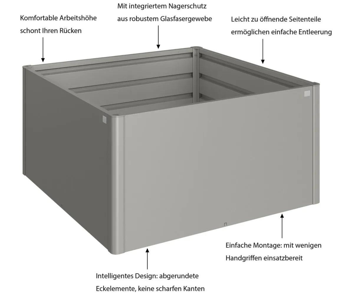 Biohort Metall Hochbeet 1,5x1,5, ca. B152/H77/T152 cm
