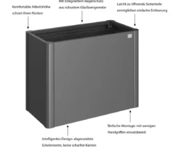 Biohort Metall HochBeet 1x0,5, ca. B103,1/H77/T54,7 cm