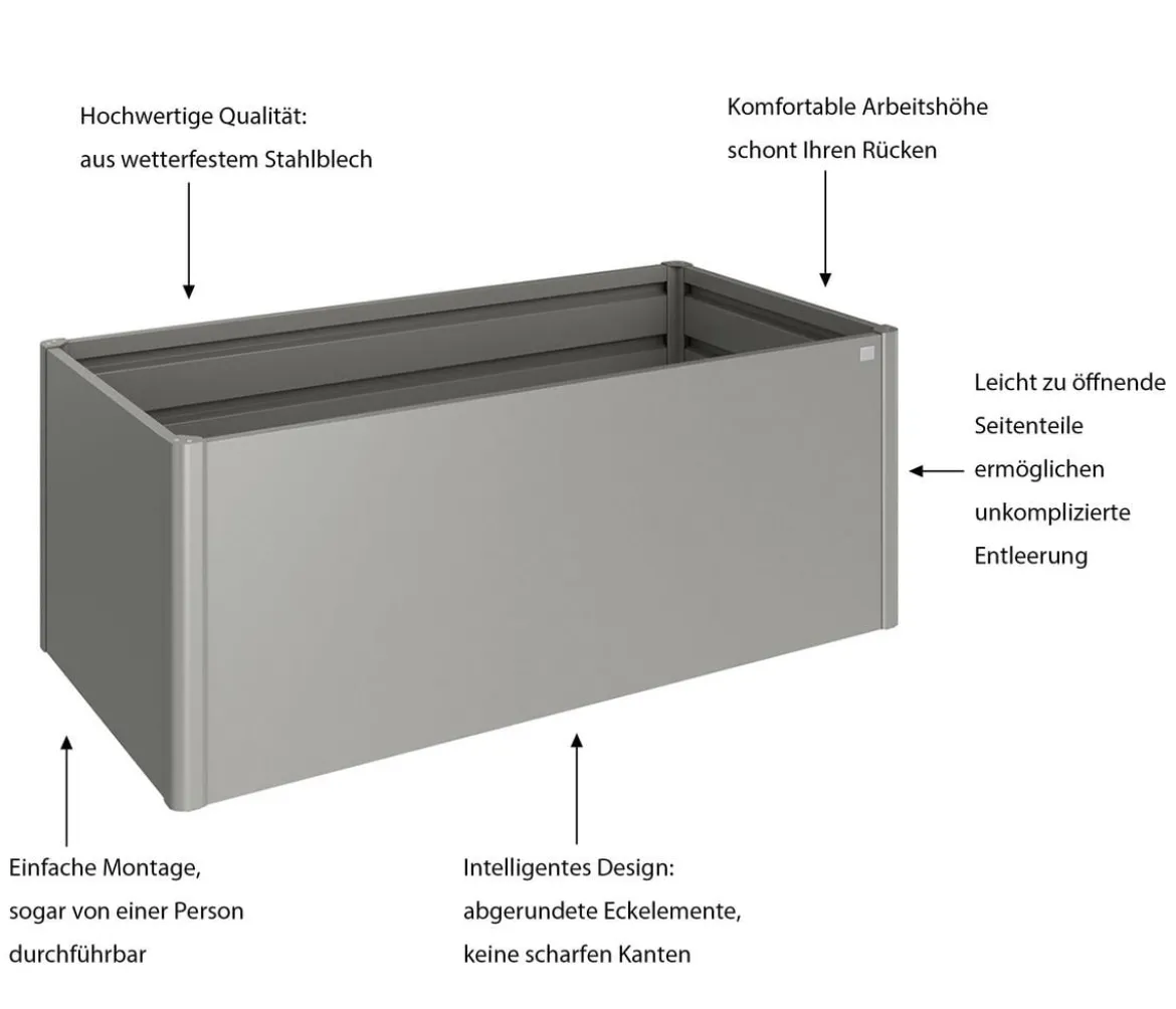 Biohort Metall-HochBeet 2x1, ca. B201,6/H77/T103,1 cm
