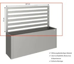Biohort Metall-Rankgitter für HochBeet 4x1, ca. B397/H91/T4 cm