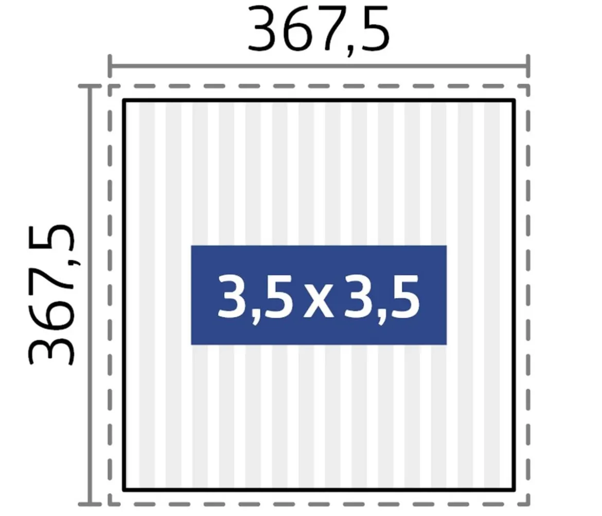 Biohort Pergola 3,5 x 3,5 einfarbig, ca. B367,5/H264/T367,5 cm