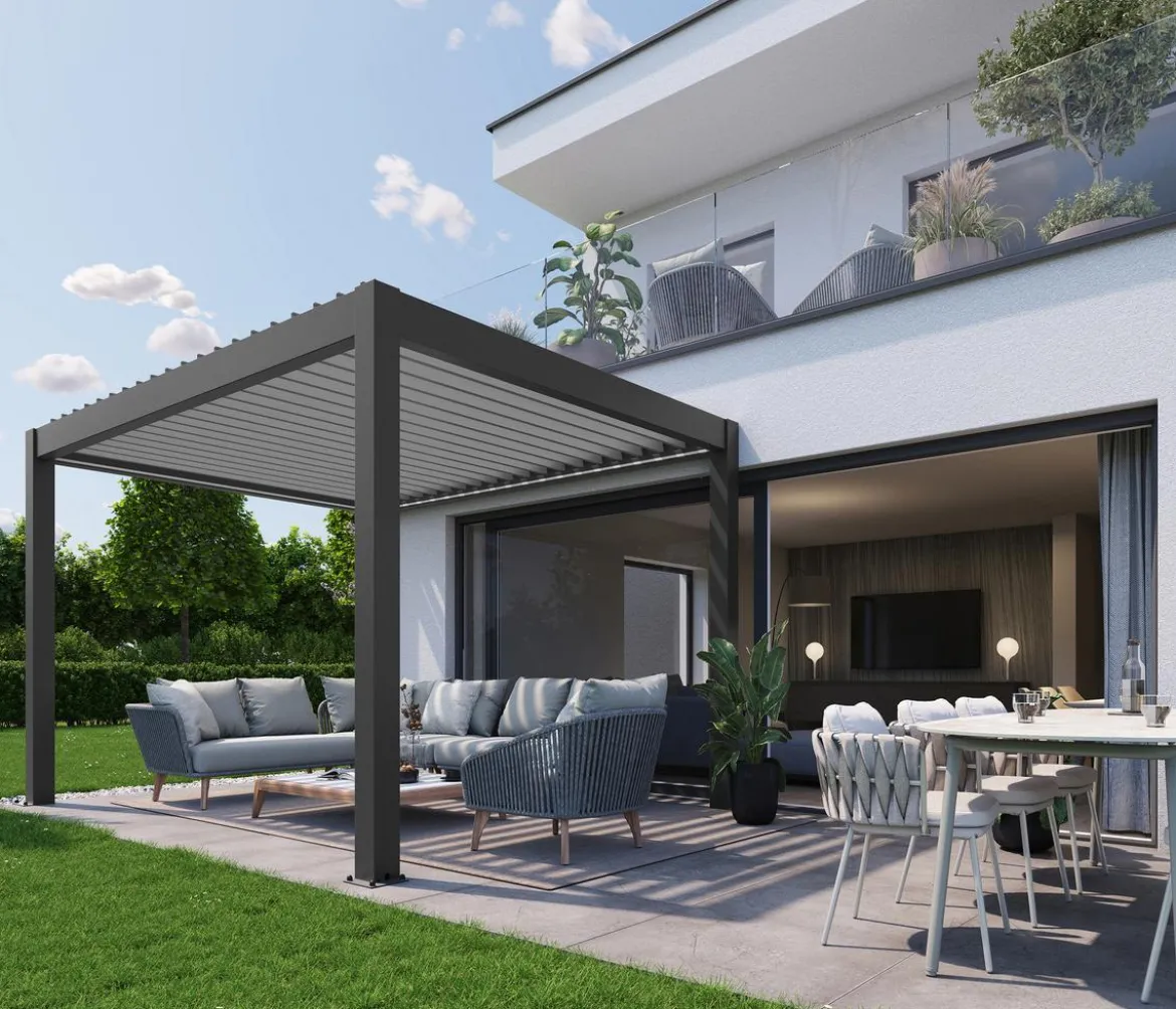 Biohort Pergola 3 x 3,5 einfarbig, ca. B312/H264/T367,5 cm