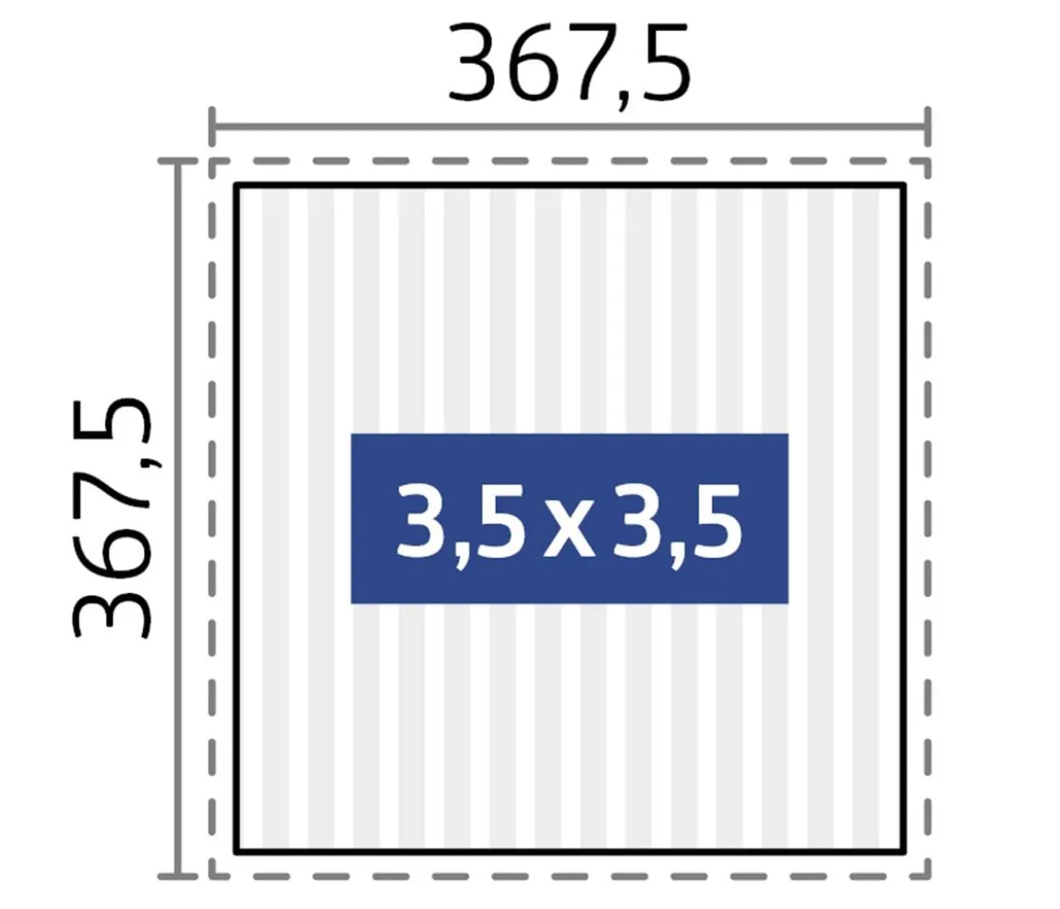 Biohort Pergola 3,5 x 3,5 zweifarbig, ca. B367,5/H264/T367,5 cm