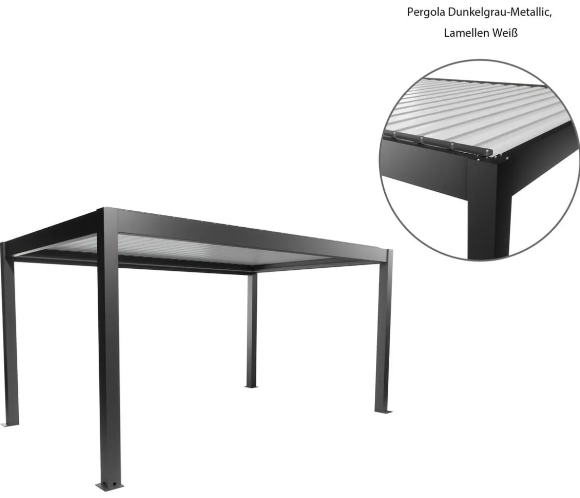 Biohort Pergola 5,5 x 3,5 zweifarbig, ca. B552,5/H264/T367,5 cm