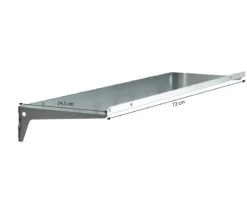 Biohort Regalböden, ca. B72/H7/T24,5 cm, 4er Set