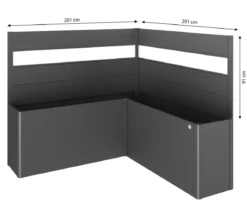 Biohort Sichtschutz Belvedere L200 mit Acrylglas, ca. B201/H91/T201 cm
