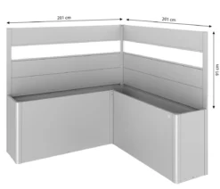 Biohort Sichtschutz Belvedere L200 mit Acrylglas, ca. B201/H91/T201 cm