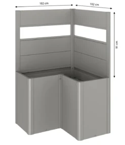 Biohort Sichtschutz Belvedere L100 mit Acrylglas, ca. B102/H91/T102 cm